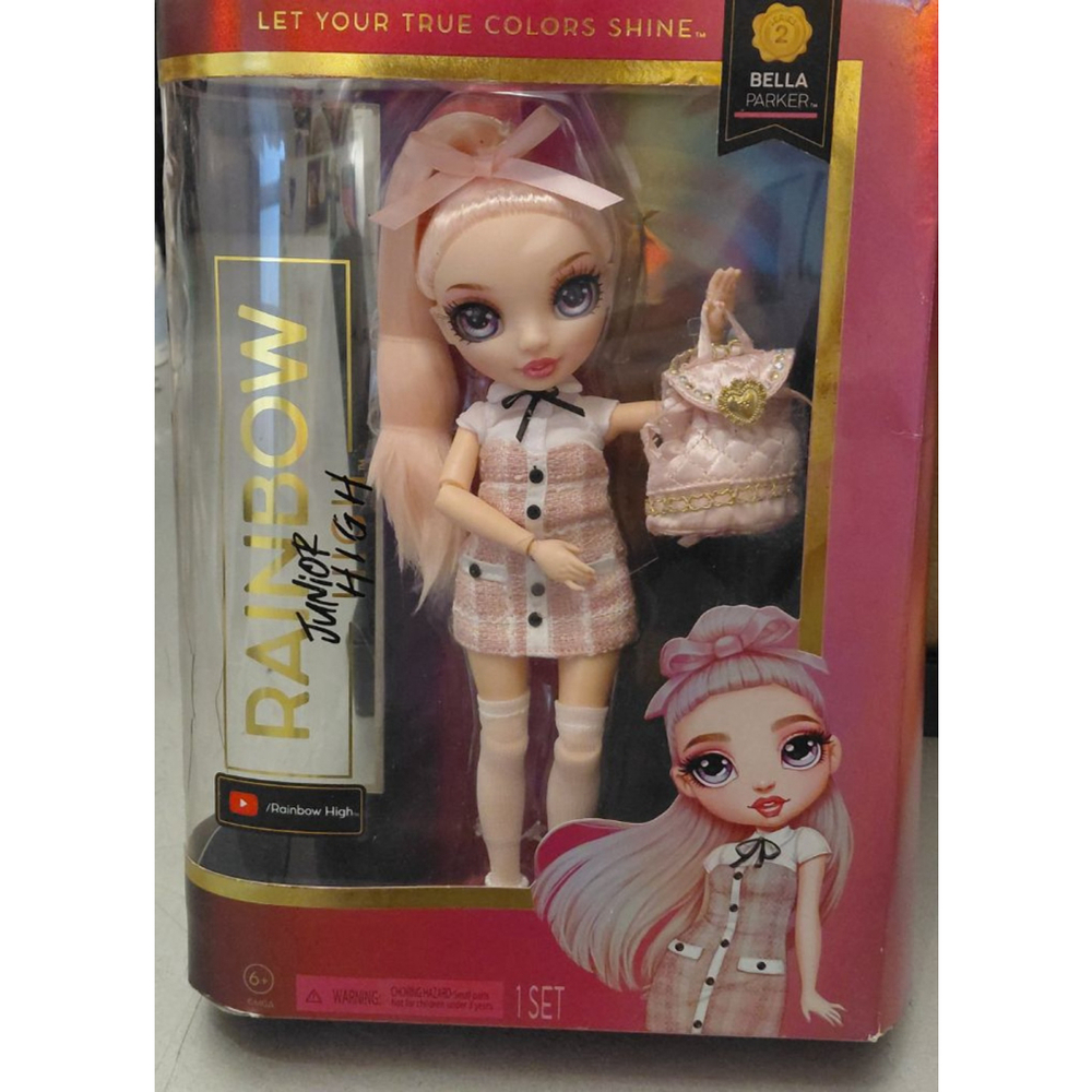 Girls Rainbow High Bella Parker Doll One Size Pink White